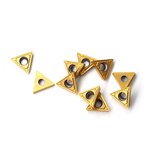 Oscarbide 10 204 Carbide Inserts 10 Pieces,Tcmt Insert Tin Coated Cnc Lathe Carbide Cutters Inserts thumb #1