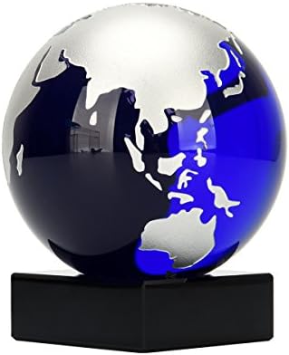 AIRCEE Mini 3D Model of Galaxy Crystal Ball 60mm (2.36inch) Sphere Globe Planet Glass Ball with Clear Stand Home and Office Decor Educational Ball with Gift Box (Crystal Globe~3.15inch)