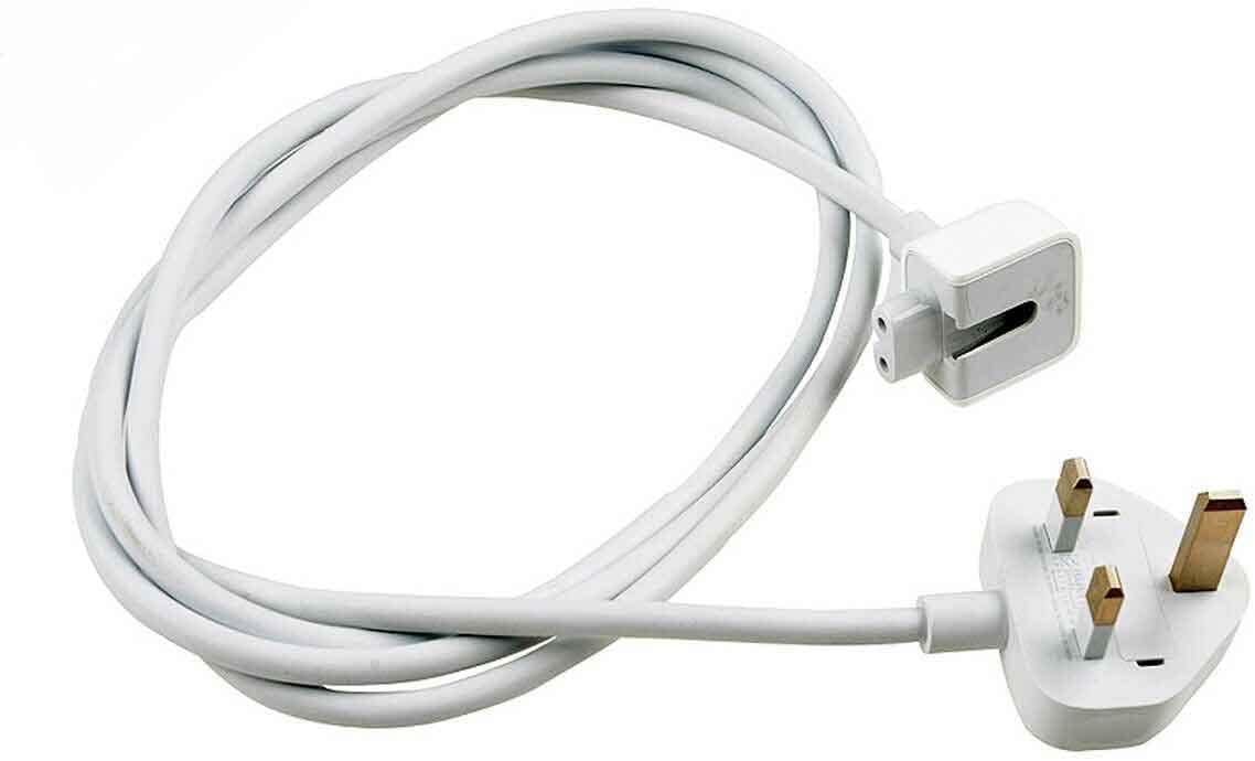 UK extension power cord for AC Adapter Charger Macbook Power Cable Macbook Pro 13" 15” with UK Fuse by BeckenBower®