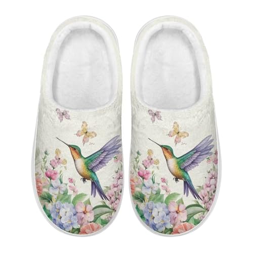 Fuzzy Plush Slippers for Women Men, Non-Slip Fluffy Winter House Shoes Memory Foam Cushion Cute House Slippers2