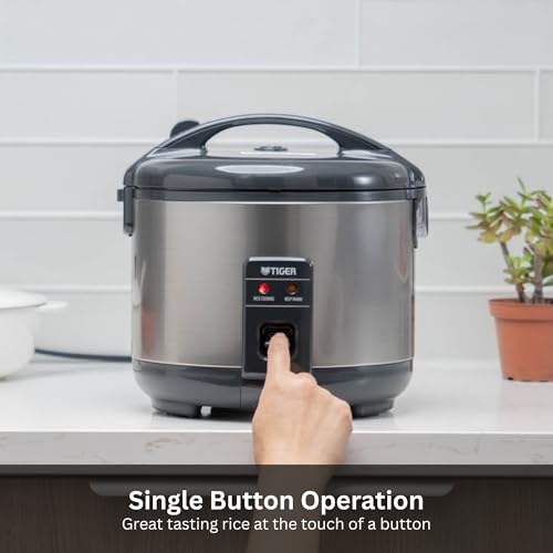 Tiger JNP-S10U-US 5.5 Cup Capacity White Rice Cooker with Non-Stick Inner Pot, Retractable Power Cord, and Keep Warm up to 12 hours (Urban Satin) by Tiger - Image 2