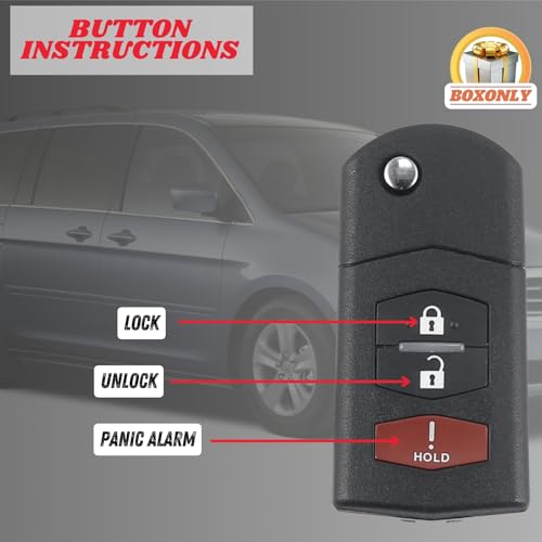 Télécommande Mazda BGBX1T478SKE125-01 clé proximity 3 boutons 315MHz