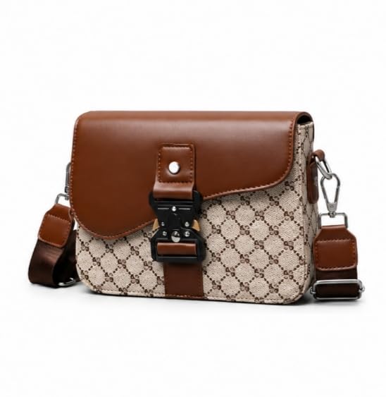 Bolsa de hombro para tus viajes y paseos urbanos en color marrón de moda