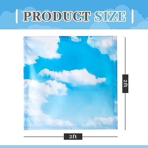 Image of VIHOSE 4 Pcs 2 x 2 Feet Fluorescent Light Covers for Ceiling Lights Classroom Magnetic Light Filters for Reducing Harsh Glare Flicker for Office Classroom Home Drop Ceiling(Sky Cloud)