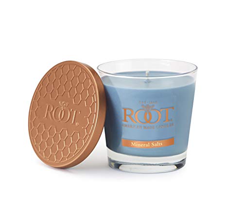 Root Candles Scented Candles Honeycomb Veriglass Premium Handcrafted Beeswax Blend Candle, Small, Mineral Salts