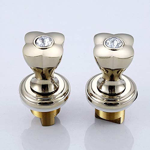 Mitigeur lavabo divisé 3 trous double robinet eau chaude froide - 6