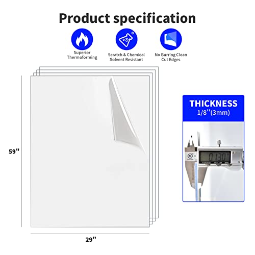 Image of Art3d (2 Pack) 1 /8 inch Thick Plexiglass Sheets - 59 inch x 29 inch PET Clear Acrylic Sheets for Art Design,Craft Projects, Signs, DIY in Home, Wedding, Festival,Party,Office