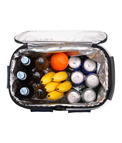 ALLCAMP OUTDOOR GEAR Picnic Baskets 22L (Blue White Stripe)