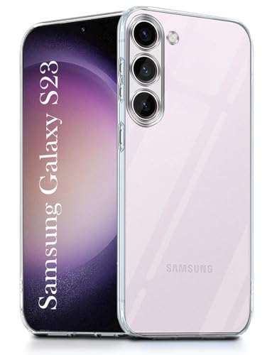 Image of Jkobi Back Cover for Samsung Galaxy S23 5G (Silicone Clear Shockproof Case with Camera Protection | Soft and Flexible | Transparent)