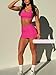 OZICERD Two Piece Tennis Skirt Sets for Women 2 Piece Mini Skirt Set Going Out Golf Skort Athletic Skirt Pickleball Outfit Pink S