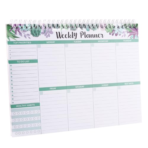 Image of Candcamp Weekly Planner Pad Meal Planner Revision Planners 52 Sheets to Do List Diary for Teacher Study Tracking Notebook Work Office Academic Organizes Schedules Back to School Use