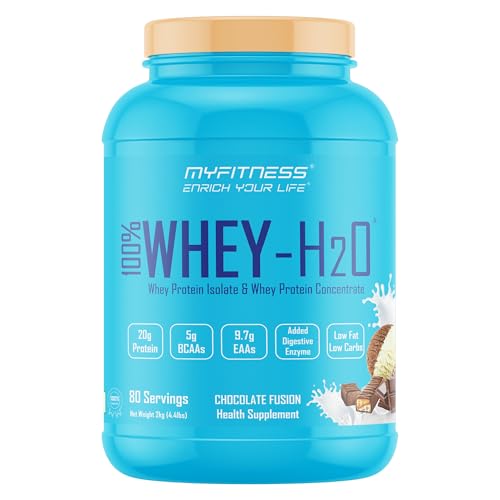 Image of Myfitness Whey Protein Isolate Concentrate Blend 2kg Chocolate Fusion 80 Servings | 80% Protein Per Serving | Added Digestive Enzymes | Whey Protein Powder