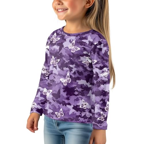 Image of Uourmeti Girls Graphic Tees Long Sleeve T Shirts for Teens Casual Tshirts Junior Sportswear Fall Tops