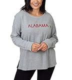 NCAA Alabama Crimson Tide Womens Ribbed Pullover, GREY, Large