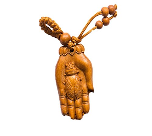 Buddha Palm of Peace and love - Handmade Wood Fortune Protection, Good Luck