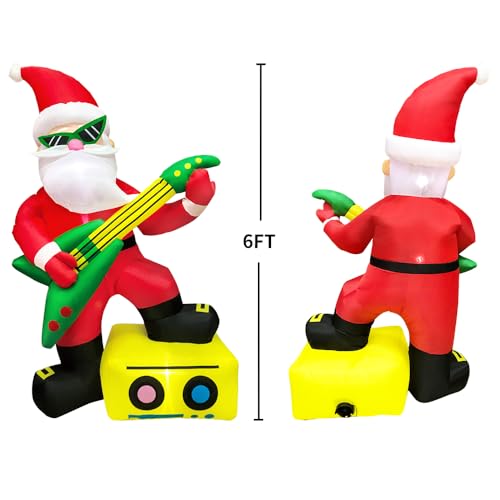 Aufblasbarer Weihnachtsmann mit Gitarre – Bild 5