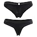 Closecret Women's Simple and Comfortable Panties Cotton G-strings Thong (Black, XL)