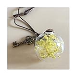 Material:Cristal LHYLHY La Botella vacía de Coches Colgante Gypsophila Flor de la Margarita Fragancia Perfume de contenedores for Automóviles Espejo retrovisor Decoración (Color Name : Yellow Gypsophila)