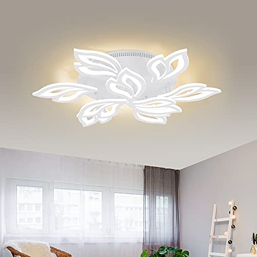 Lustre de plafond LED moderne avec télécommande pour salon - 5