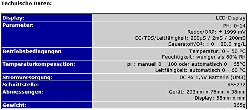 MEDIDOR (OXIGENO, PH, ORP, O², REDOX, TDS, EC, CONDUCTANCIA) hasta 200MS SA3