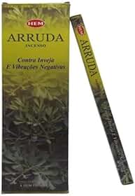 Kit de Incenso Indiano Arruda para Proteção e Limpeza Energética, 6 Unidades