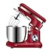 Mélangeur Vertical 5L, Mélangeur Alimentaire À 6 Vitesses, Mélangeur À Gâteau Électrique 1500W, Crochet De Pâte De Cuisine, Mélangeur, Mélangeur, Fendeur,Rouge