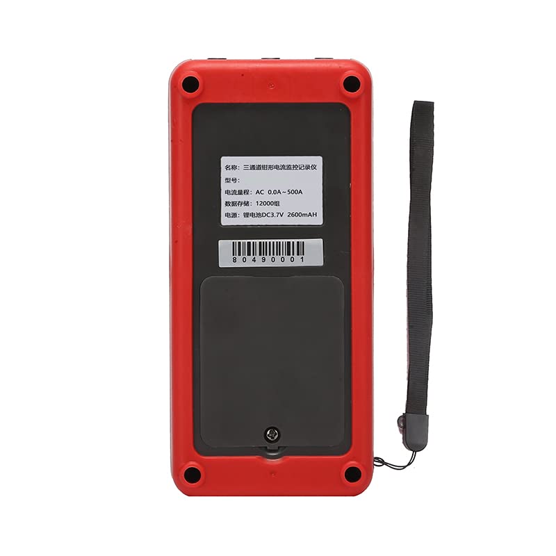 YFYIQI Three Channel Current Monitor Recorder with Range 0mA to 500A Resolution 1mA 200,000 Groups Data Storage LCD Display