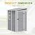 Greesum 5x4FT Plastic Outdoor Storage Shed, Resin Shed with Floor and Window, Tool Sheds with Lockable Door and Vent, for Garden, Garage, Lawn, Light Gray