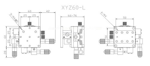 LeTkingok XYZ Tavola Scorrevole per Regolazione