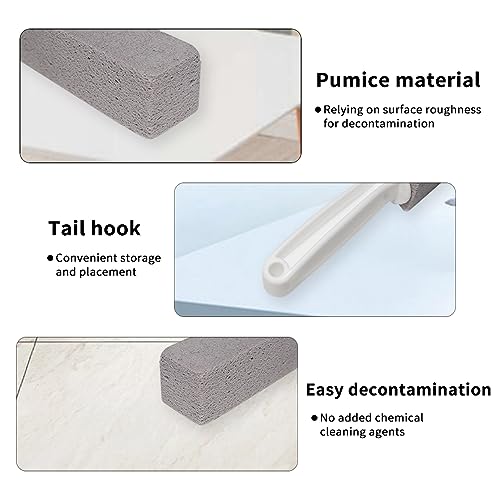 Fovcos Pumice Stone for Toilet Cleaning, Pumice Cleaning Stone with Handle, Toilet Cleaner, Pumice Stone, Toilet Wand, Toilet Bowl Cleaner Brush, Toilet Brush - Thumbnail 5
