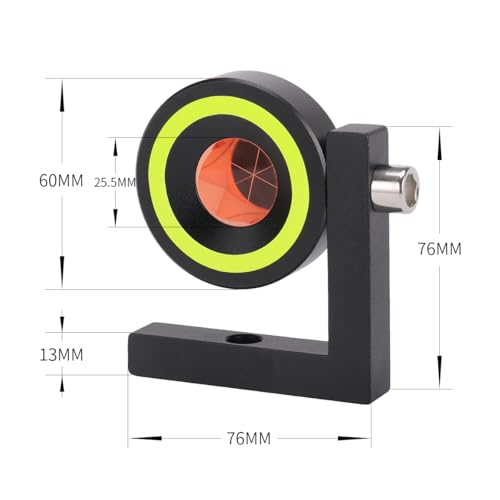 GEOLENI 90 Degree Prism Right Angle Surveillance Prism with Sight Ring Copper Plated for Total Station (MP110HV) - Image 2