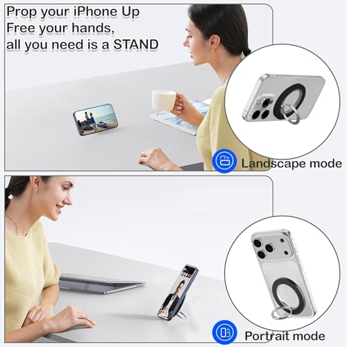 Soporte magnético de anillo para teléfono MagSafe compatible con iPhone 17 Pro Max 3