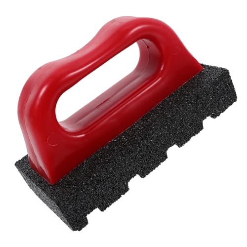 FOYTOKI Concave Grinding Block Tool for Concrete Finishing Rub Brick Tool Handle for Masonry Work Brick Cleaning Brush Cement Smoother for Removing Stains and Smoothing Surfaces