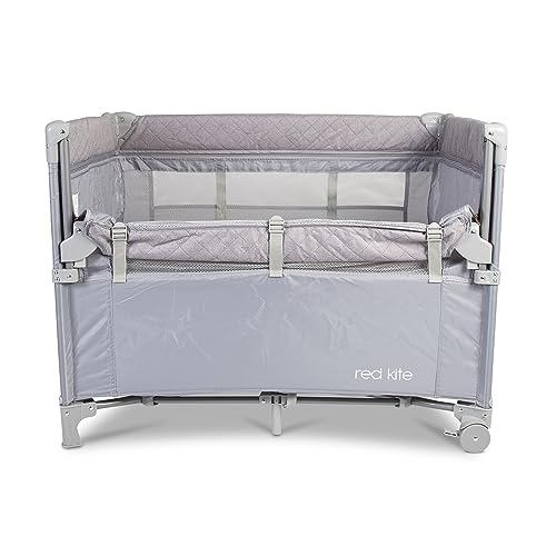 Red Kite Dreamer Bedside Crib, Soft Grey Compare Prices Kids Beds UK