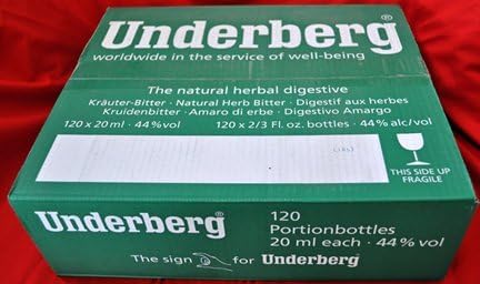 Underberg Natural Herbal Digestive 10X12 Bottle House Bar Pack