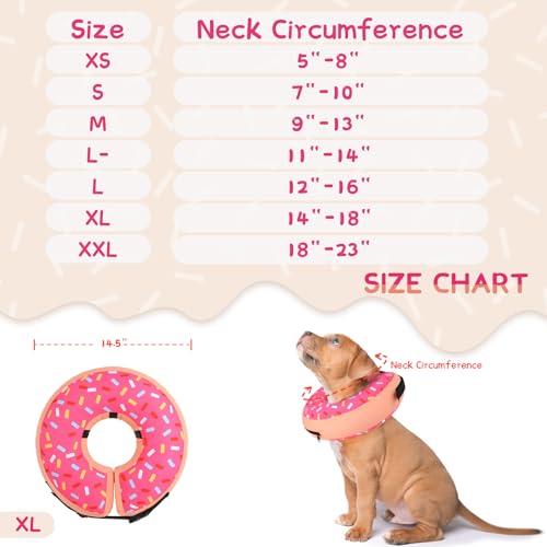 Image of Supet Inflatable Dog Cone Collar Alternative After Surgery, Dog Neck Donut Collar Recovery E Collar for Neuter, Soft Pet Cone for Small Medium Large Dogs