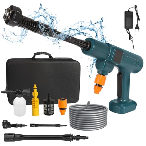 Hogedrukreiniger, 200 bar, 3500 W, hogedrukreiniger, 18 V, draagbaar, draadloos, borstelloos, kan op 6 tot 10 meter worden gespoten