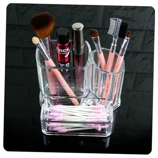 Organizador Multiuso 3 Divisões - Porta Maquiagem, Cosméticos, Bijuterias, Acessórios - Caixa Organizadora para Penteadeira, Banheiro e Mesa - Compacto, Resistente e Funcional - UpShop