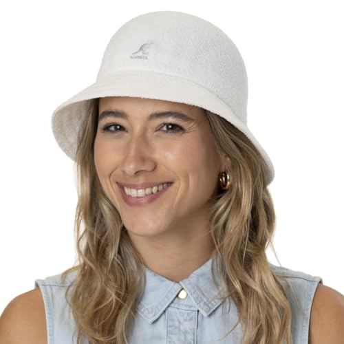 Kangol Bermuda Casual Bucket Hat for Men and Women, X-Large, White