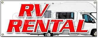 RV Rental Banner Sign New Used Rent me Motorhome financing Sale