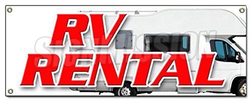 RV Rental Banner Sign New Used Rent me Motorhome financing