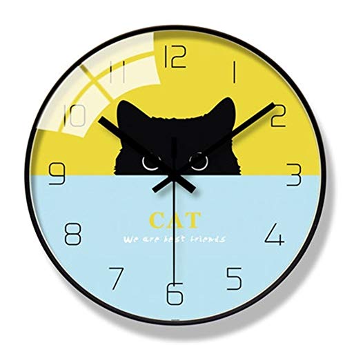 SHTSH Sht Minimalista Moderna del Estilo del Reloj de Pared 12 '' Colgando Tabla Pared del Reloj Mudo del Reloj de la Personalidad Ambiente Casa Arte Decorativo for Sala Comedor Dormitorio Cover