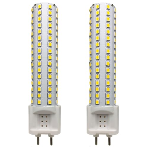 Bombillas LED G12 15w, 15W equivalentes a lámparas halógenas de 150w, 2 Bombillas led, 1500lm, ac85v-265v, ángulo de Haz de 360 ° para iluminación doméstica(Natural White 4000k)