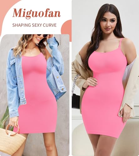 Image of Shapewear Slips for Under Dresses, Full Slip Dress for Women Tummy Control Body Shaper Seamless Shaping Dress