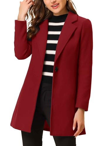 Manteau boutonné classique Allegra K aux finitions haut de gamme