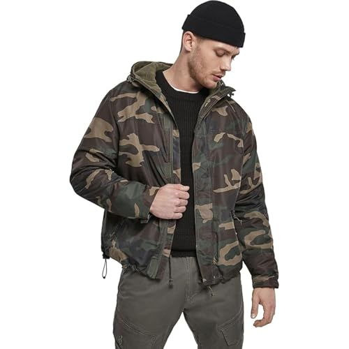 Men's Fleece-lined Full Zip Windbreaker, Woodland - L2