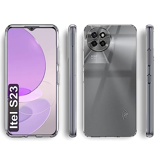 Image of Fashionury Crystal Clear Case for ITEL S23 | Yellowing Resistance | Transparent TPU Silicone | Raised Camera Lips | Slim Transparent Cover