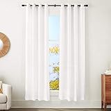 Amazon Basics Sheer Window Panel Pair with Grommets - 50' x 84', Classic White