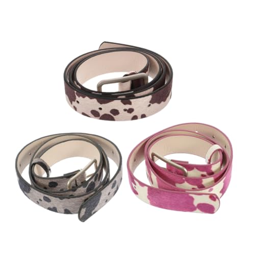 3pcs Women’s Animal Print Pu Waist Belts Animal Print Waist Band Cowgirl Accessories for Jeans Dresses and Versatile Fashion Pairings