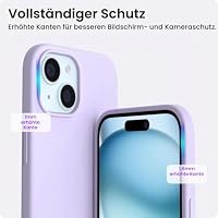 ORNARTO für iPhone 15 Hülle aus Silikon 6,1 Zoll - Flieder – Ansicht 4